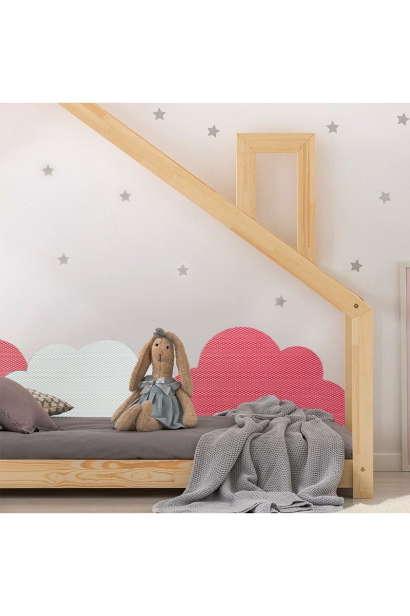 Schaumstoffschutz für die Wand hinter dem Bett Clouds - rosa 
