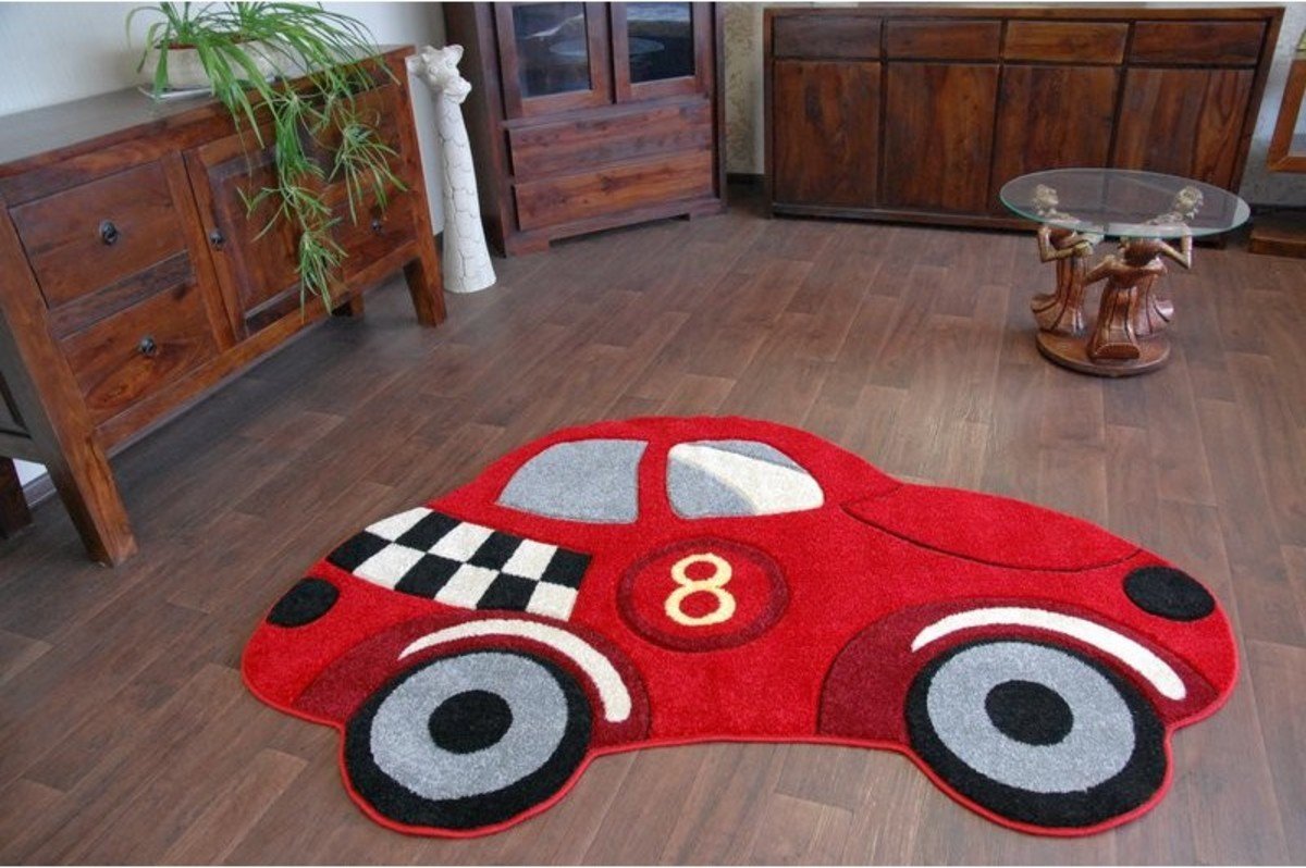 Kinder Teppich AUTO - rot 