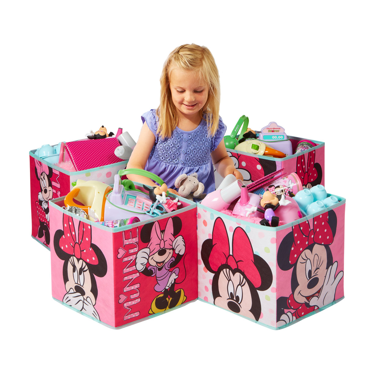 vier lagerung kisten Minnie Mouse banaby.at Minnie Mouse Spielzeug Veranstalter banaby.at