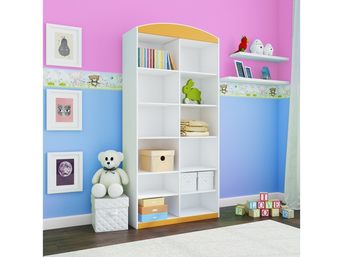 Police bücherregal - orange - banaby.at