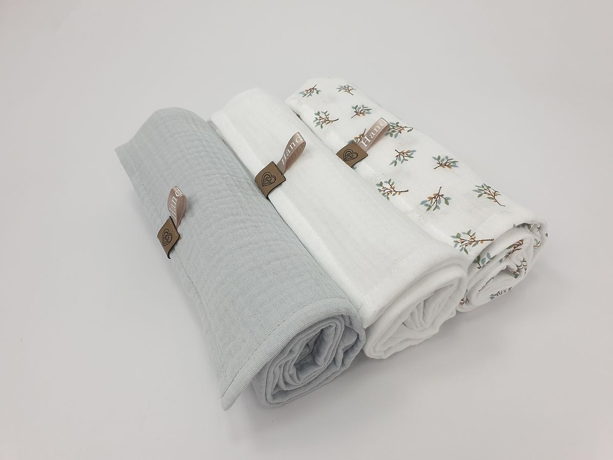 Musselinwindeln Stück hellgrau