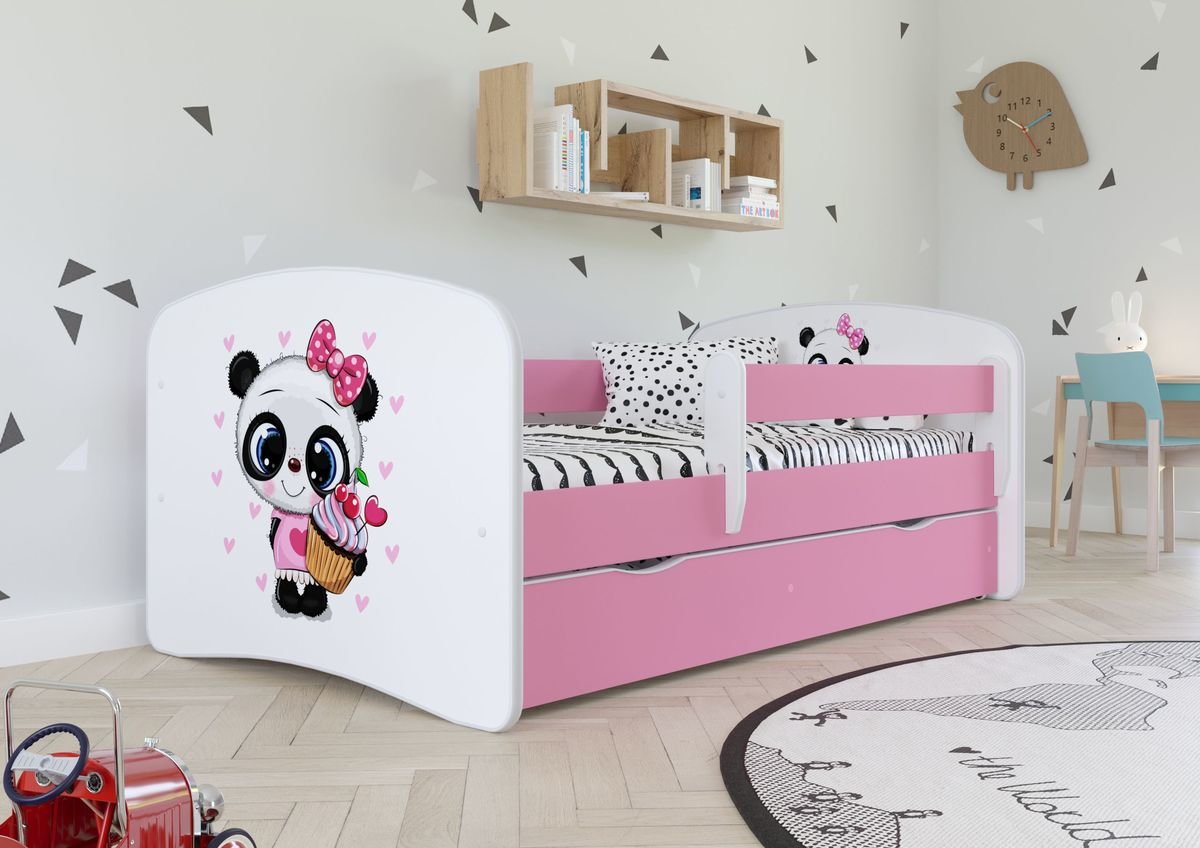Baby bett se barriere - Panda - pink - banaby.at