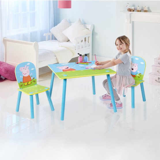 Kindertisch mit Stühlen Peppa Pig