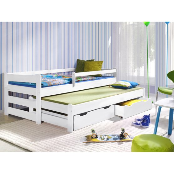 Kinderbett mit Zusatzbett DOPLO - Weiß