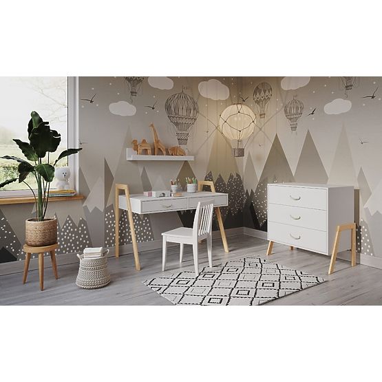 2-in-1 Kinderbett und Schreibtisch CONE 120x60 - SCANDI