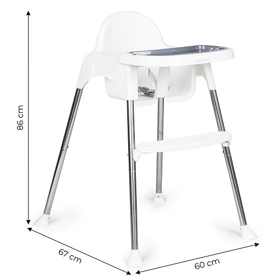 2-in-1 Hochstuhl mit Tablett und Gurten ECOTOYS