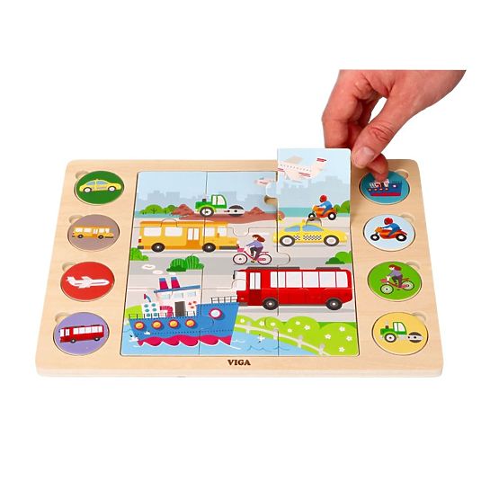 2-in-1 Puzzle Fahrzeuge - Puzzle und Spiel Finde den Schatten