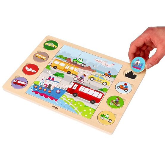 2-in-1 Puzzle Fahrzeuge - Puzzle und Spiel Finde den Schatten
