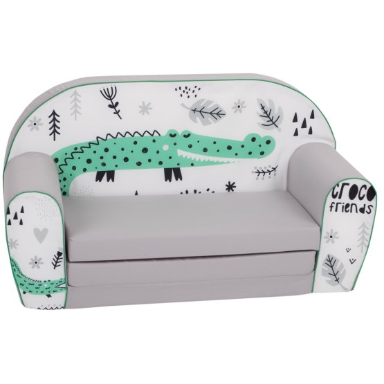 Baby sofa Krokodil - grauweiß
