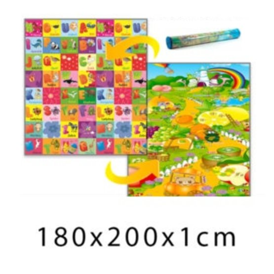 Kinder Schaumstoff Teppich - Fruchtbar landschaft + ABC 180x200x1 cm