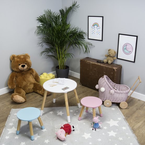 Ourbaby Kindertisch mit Stühlen - rund