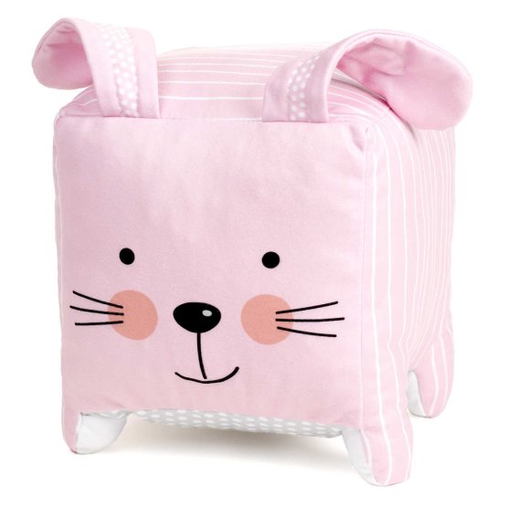 Textil- Spielzeug Kaninchen - pink
