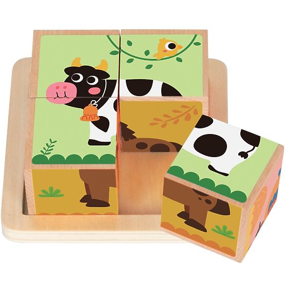 2Kids Toys Holzbausteine Bauernhof 2