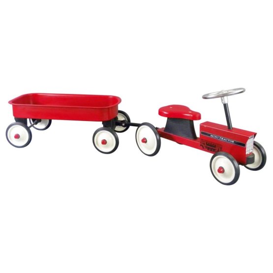 Türsteher Traktor mit Anhänger - rot