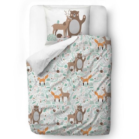 Herr. Little Fox Bedding Tierfreunde - Decke 100 x 130 cm Kissen: 60 x 40 cm