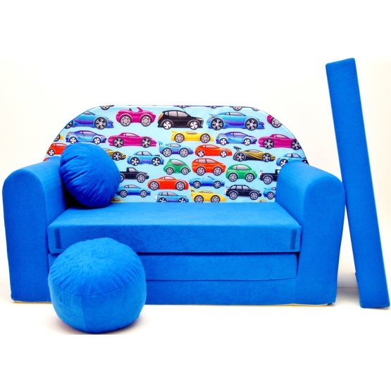 Kindersofa Cars Blau