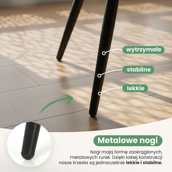 4x Gepolsterter Stuhl mit quadratischer Steppung Hellgrau LUXANO Schwarze Beine Stoff Lumos