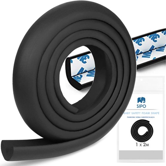 SIPO Schutzband für Möbelkanten, schwarz - 1 Stk