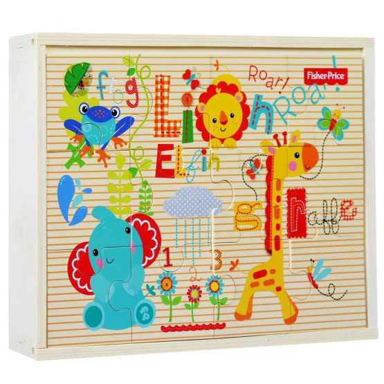 Kinderpuzzle Fisher Price 3 in 1 - Holz