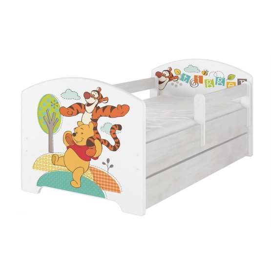 Kinderbett mit Rausfallschutz - Winnie the Pooh and Tiger 