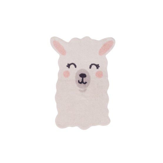 Baumwollteppich für Kinder - Lächeln wie ein Lama