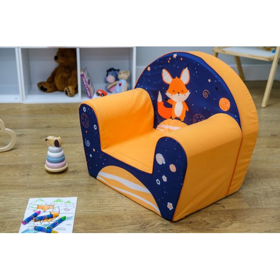 Kinderstuhl Lišák - blau-orange