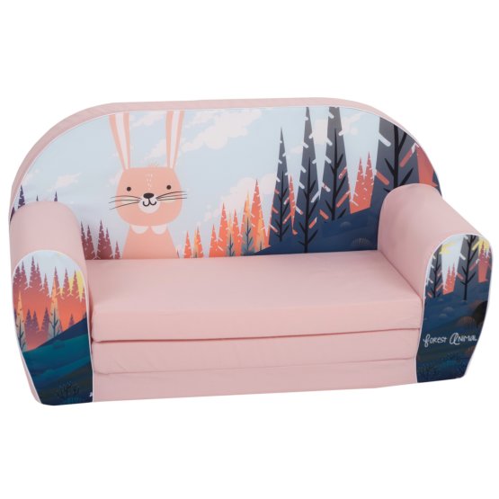 Baby sofa Hase v wald - pink