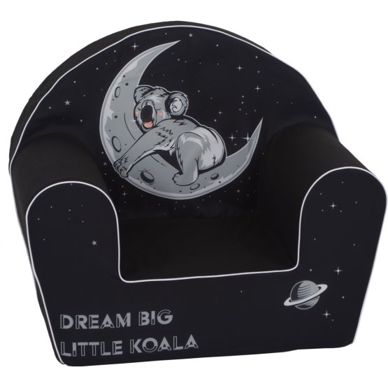 Kinderstuhl Koala auf dem Mond - schwarz