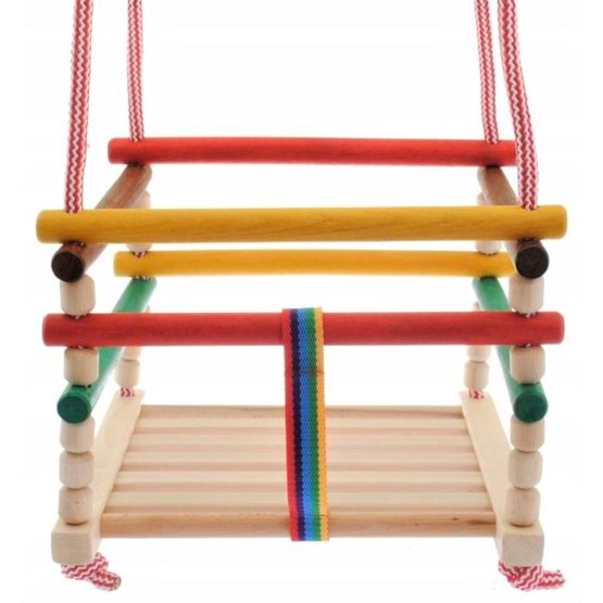 Pinio Kinderschaukel aus Holz - farbig