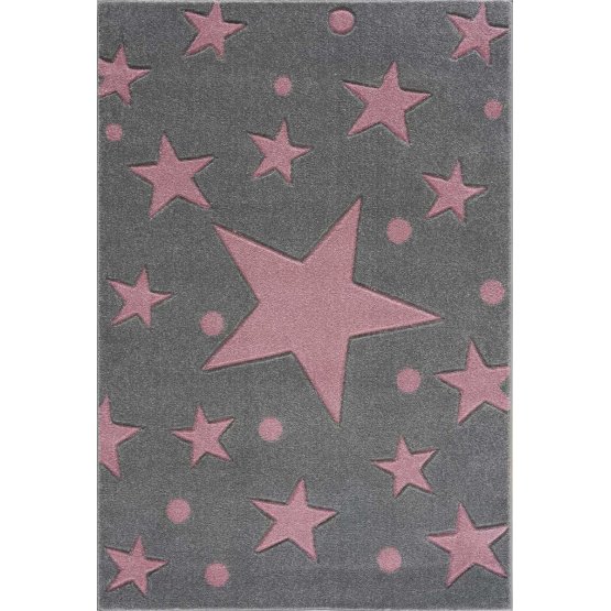 Dětský teppich Sterne - grau-pink