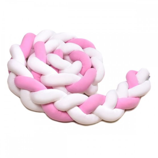 Braid mantinel 360 cm - rosa-weiß