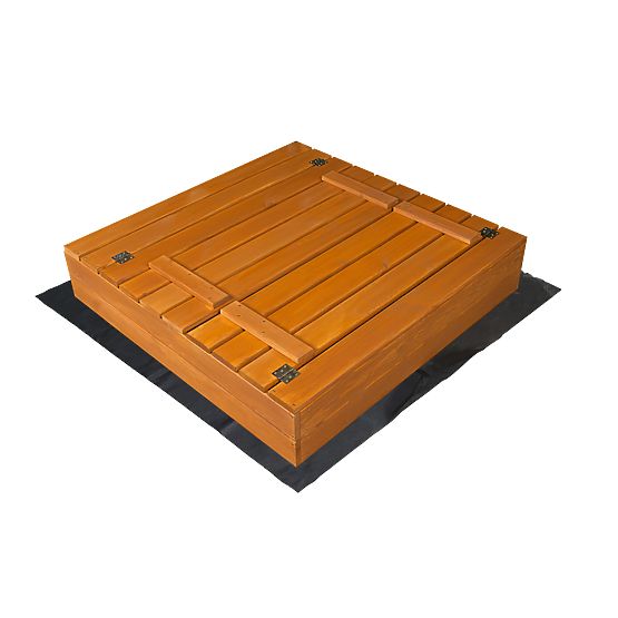 Verschließbarer Sandkasten mit Bänken 100x100 cm