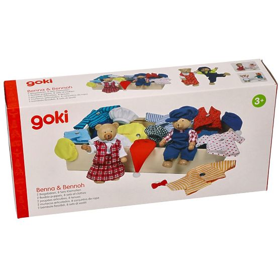 Anziehbären in Holzkiste