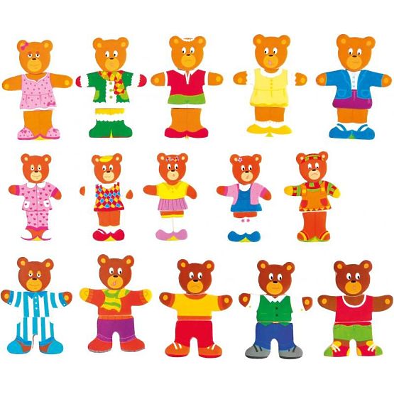 Anziehpuzzle Fröhliche Bärenfamilie
