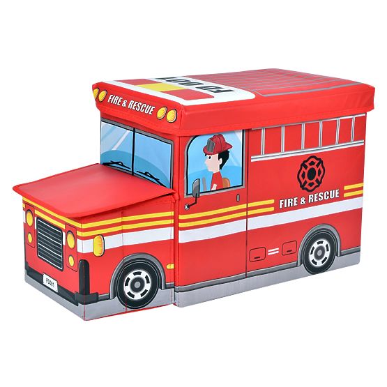 Aufbewahrungsbox Feuerwehrwagen - Rot