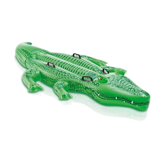 Aufblasbare Krokodil-Schwimmmatratze mit Griffen 203x114 cm INTEX 58562