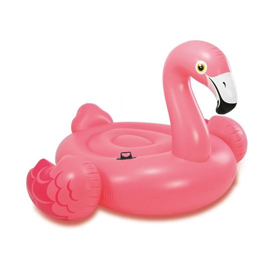 Aufblasbarer Flamingo im Wasser