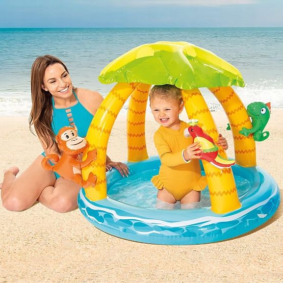 Aufblasbares Kinderplanschbecken Insel mit Dach INTEX 58417