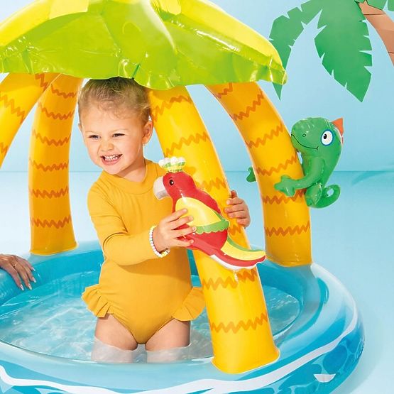 Aufblasbares Kinderplanschbecken Insel mit Dach INTEX 58417