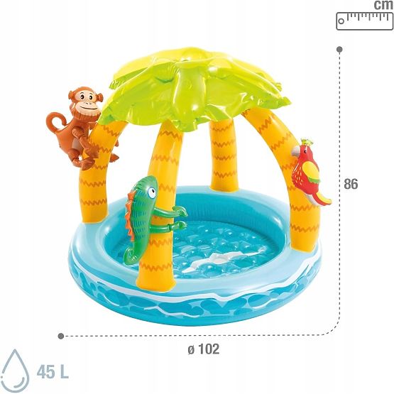 Aufblasbares Kinderplanschbecken Insel mit Dach INTEX 58417