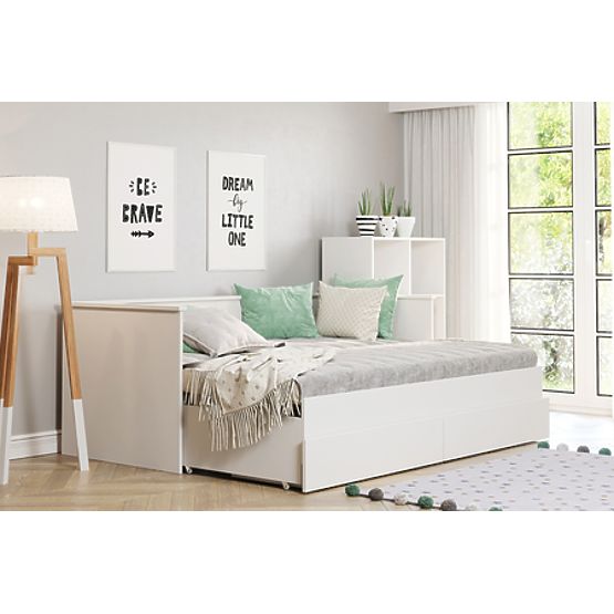 Ausziehbares Bett HELIOS mit zwei Schubladen 200x80/200x160