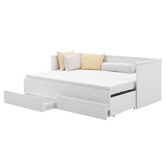 Ausziehbares Bett HELIOS mit zwei Schubladen ohne Matratze 200x80/200x160