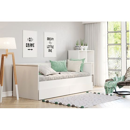 Ausziehbares Bett HELIOS mit zwei Schubladen ohne Matratze 200x80/200x160