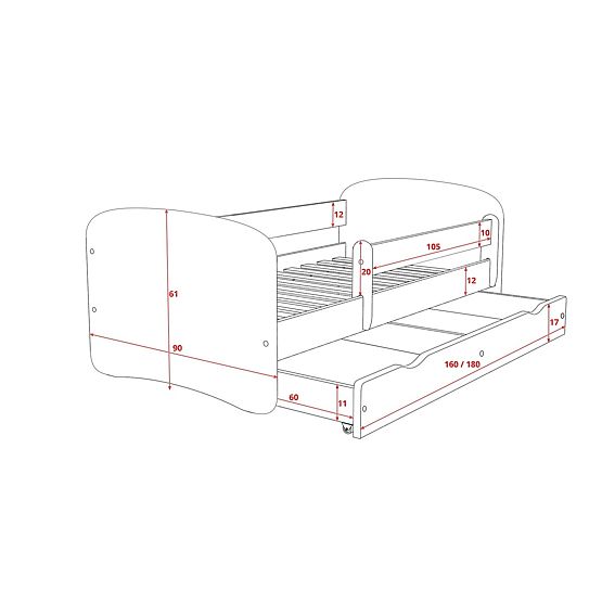 Baby bett se barriere - Ferrari