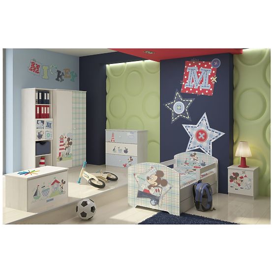 Baby bett se barriere - Mickey Mouse - dekor norwegisch kiefer