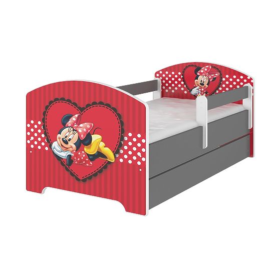 Baby bett se barriere - Minnie Mouse - grau hüften
