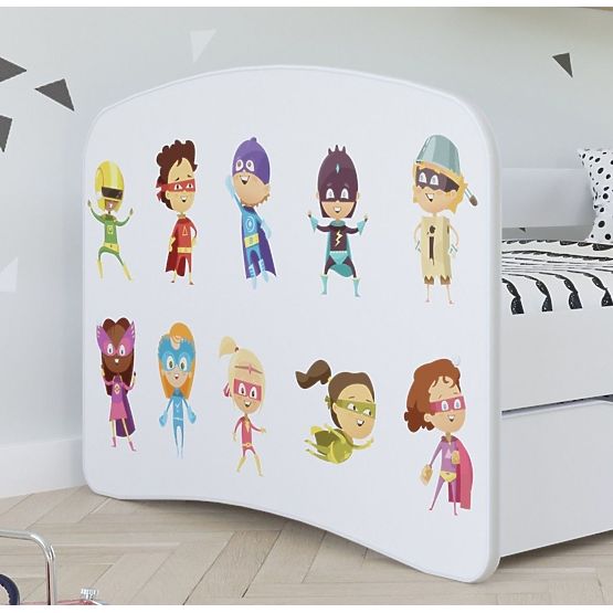 Baby bett se barriere - Superhelden - weiß