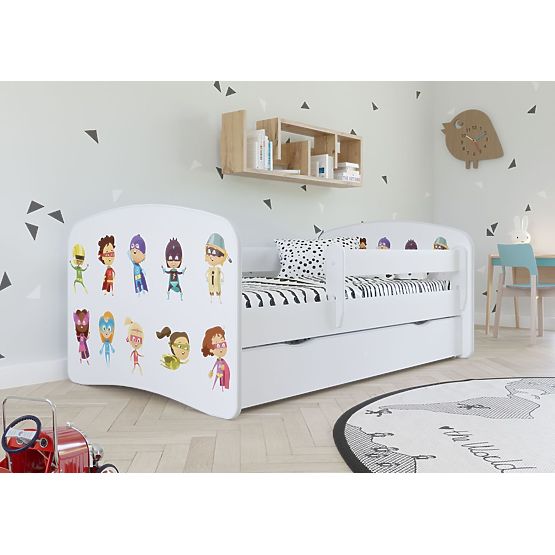 Baby bett se barriere - Superhelden - weiß