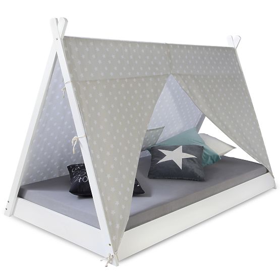 Kinderbett Tipi 200x90 cm - weiss