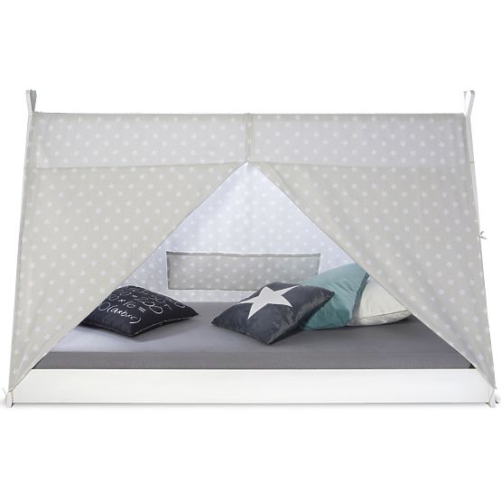 Kinderbett Tipi 200x90 cm - weiss